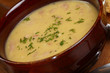 Chicken creamy soup with croutons Chicken creamy soup with croutons