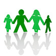 paper people shape cut connection chain