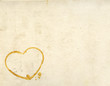 Hearts from coffee drops