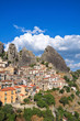 Panoramic view of Castelmezzano. Basilicata. Italy.