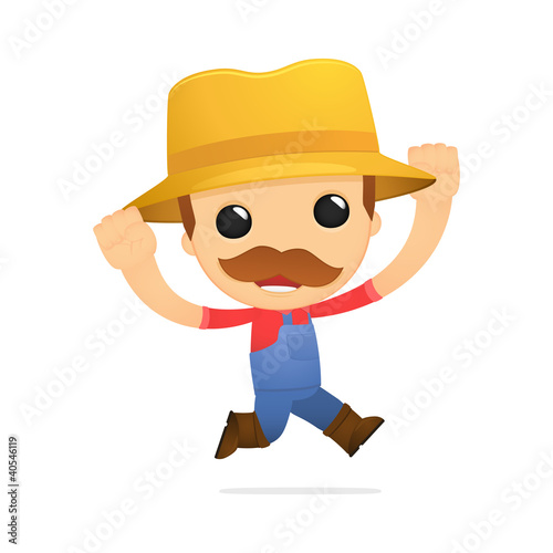 Vector: funny cartoon farmer funny cartoon farmer