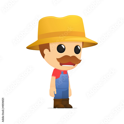 Vector: funny cartoon farmer funny cartoon farmer