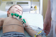 boy getting ecg test
