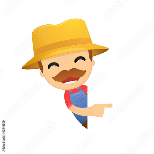 Vector: funny cartoon farmer funny cartoon farmer