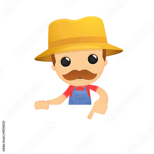 Vector: funny cartoon farmer funny cartoon farmer