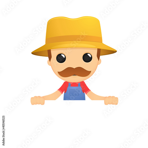 Vector: funny cartoon farmer funny cartoon farmer