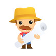 canvas print picture - funny cartoon farmer