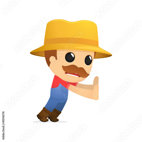 Vector: funny cartoon farmer funny cartoon farmer