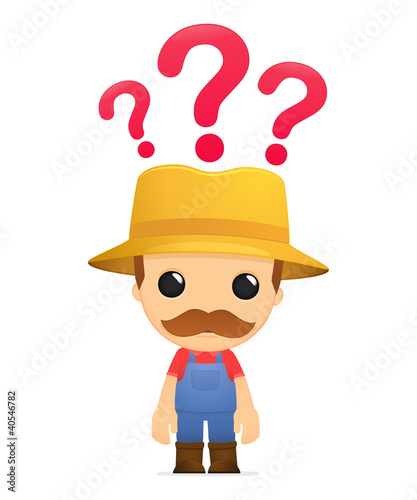 Vector: funny cartoon farmer funny cartoon farmer