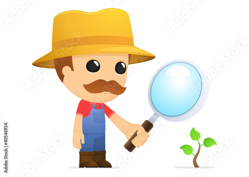 Vector: funny cartoon farmer funny cartoon farmer