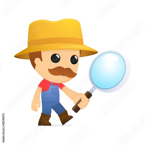 Vector: funny cartoon farmer funny cartoon farmer