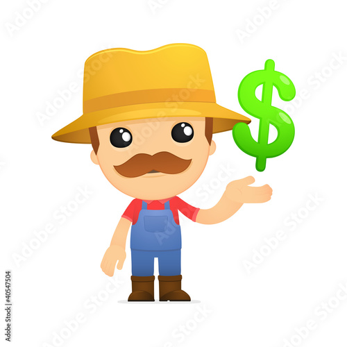 Vector: funny cartoon farmer funny cartoon farmer
