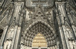 facade of historical gothic cathedral in cologne,germany facade of historical gothic cathedral in cologne,germany