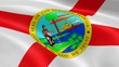 Floridian flag in the wind