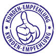 stempel daumen hoch kunden-empfehlung