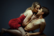 Vintage portrait of a passionate couple