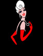 donna elegante in nero