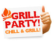 Grillparty! Chill & Grill! Button, Icon