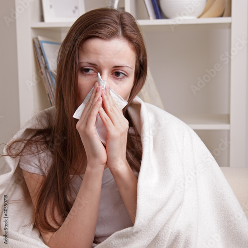 Photo: she suffers a cold she suffers a cold