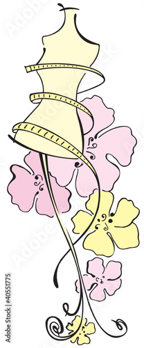 Vector: Dummy with flowers Dummy with flowers