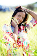 Beautiful woman in country field Beautiful woman in country field
