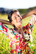 Beautiful woman in country field Beautiful woman in country field