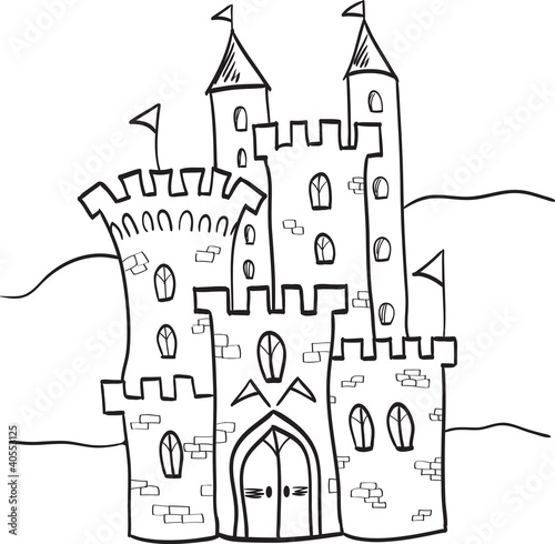 Castle Drawing Cartoon