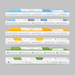 Web site navigation elements with icons:Navigation menu bars