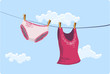 Girly clothes drying