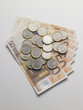 Euro banconote e monete