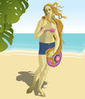 Vector: Venus en la playa Venus en la playa