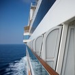Side view of a  cruise ship.