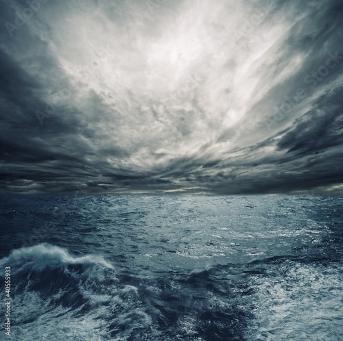 Photo: Ocean storm. Ocean storm.
