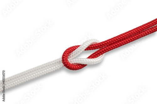 Photo: Nodo unione bianco e rosso Nodo unione bianco e rosso