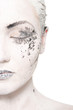 half the women in white face make-up half the women in white face make-up