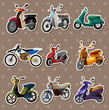 cartoon motorcycle stickers