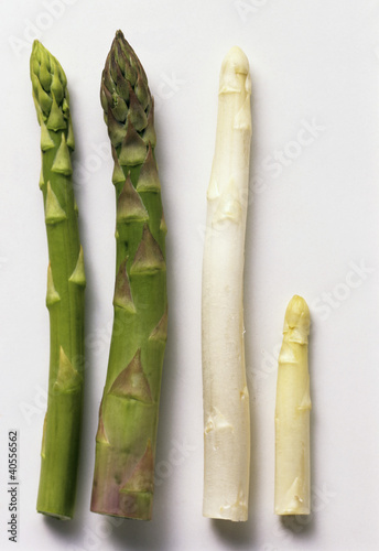 Photo: Four Assorted Asparagus Spears Four Assorted Asparagus Spears