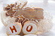Chocolate elk biscuits and spitzbuben (jam biscuits)