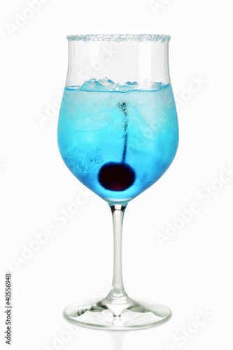 Photo: Cocktail with Blue Curacao Cocktail with Blue Curacao
