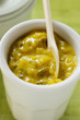 Mustard relish in small white bowl
