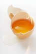An egg, broken open