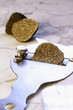 Black truffle with truffle slicer