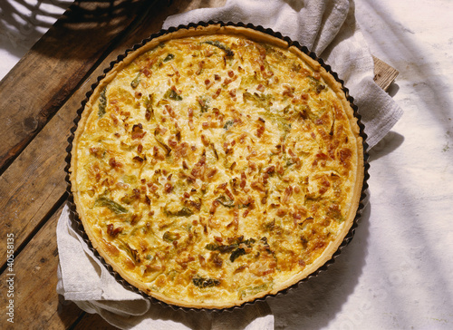 Photo: Savoy and bacon quiche Savoy and bacon quiche