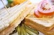 Ham and cheese sandwich made with toast