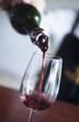 Pouring red wine