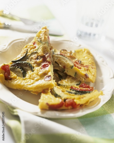 Photo: Courgette and pepper frittata Courgette and pepper frittata