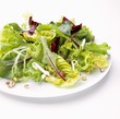 Mixed salad leaves with soya beans