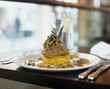 Tip of beef fillet on truffled egg
