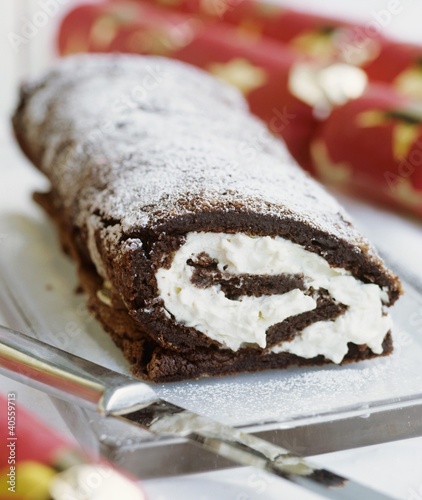 Foto: Chocolate sponge roulade for Christmas Chocolate sponge roulade for Christmas