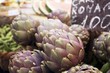 Fresh artichokes at the market